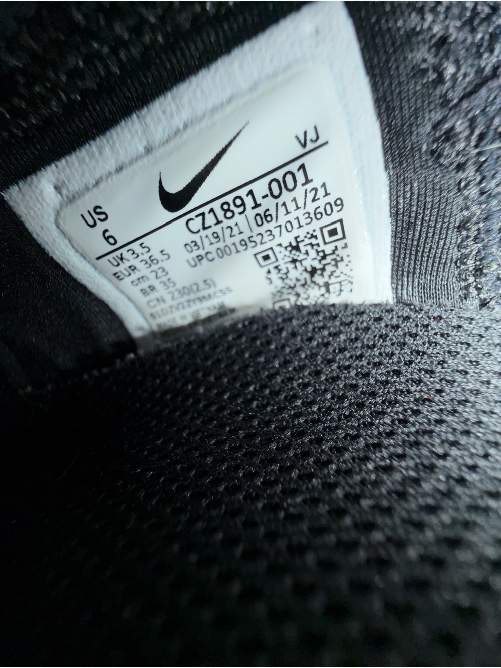 Nike Free Run 5.0 Women’s Size 6 Black White Running Shoes CZ1891-001 - Picture 8 of 8